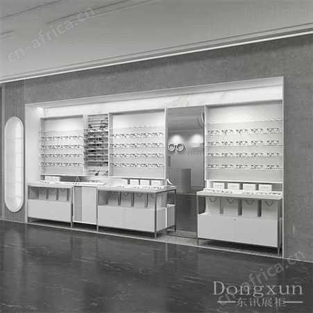 眼镜店柜台展示柜北欧风店铺设计带灯太阳墨镜货架 眼镜货架 眼镜柜定做展柜厂