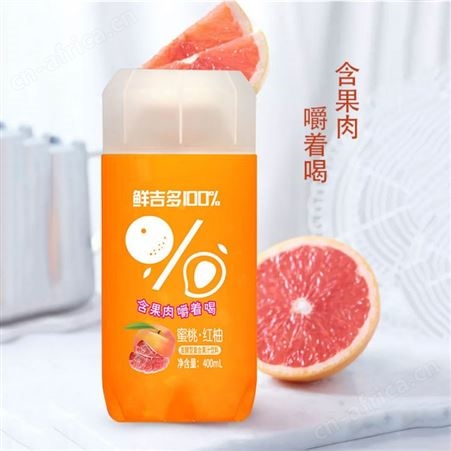 蜜桃红柚发酵型复合果汁饮料400mL果肉果汁商超渠道