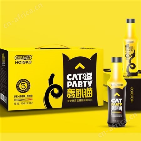 恒利康轰趴猫菠萝酵素氨基酸能量饮料400ml菠萝味