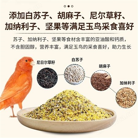 开元饲料 全价玉鸟食500g 强健骨骼 健康发育 口碑良好