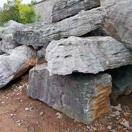 园林假山石 庭院龟纹石假山石材 大型水库流水驳岸石