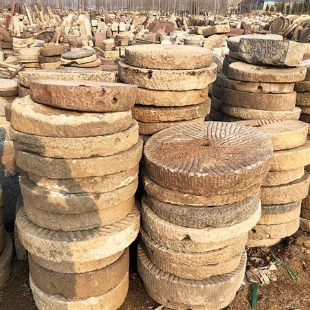 花岗岩老石磨 不易风化 旧石磨盘批发 质地坚硬 文建石材