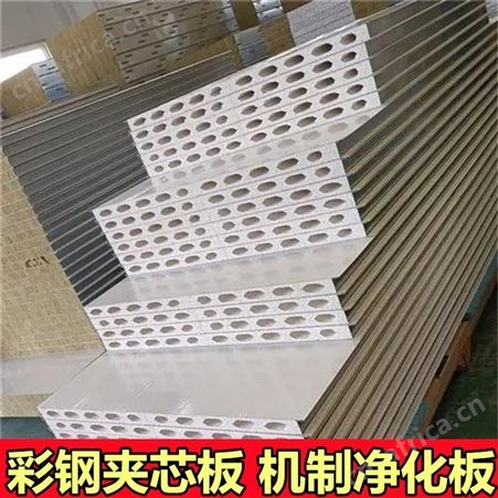 中健 岩棉净化彩钢板 无尘车间冷库用板材 结实防火保温