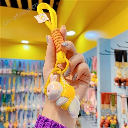 电镀炫彩凯琳兔子钥匙扣挂女情侣钥匙链包挂卡通63