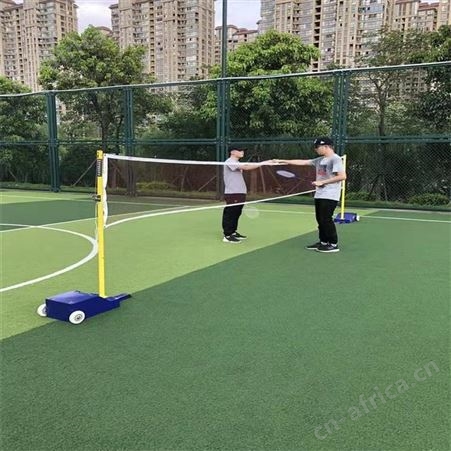华丽体育男女气排球架排球柱网球架批发室外移动式标准羽毛球架可升降球架