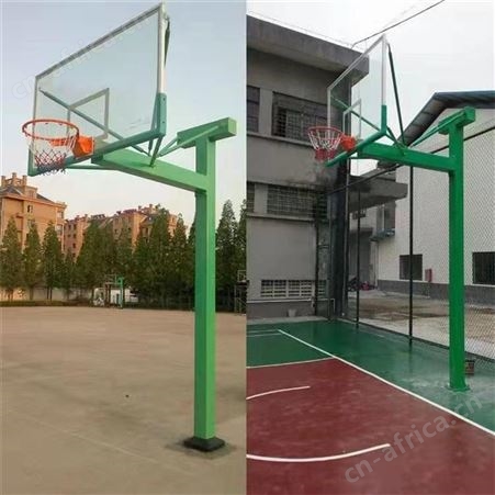 华丽体育厂家现货供应户外学校地埋篮球架批发成人标准篮球架钢化玻璃篮板