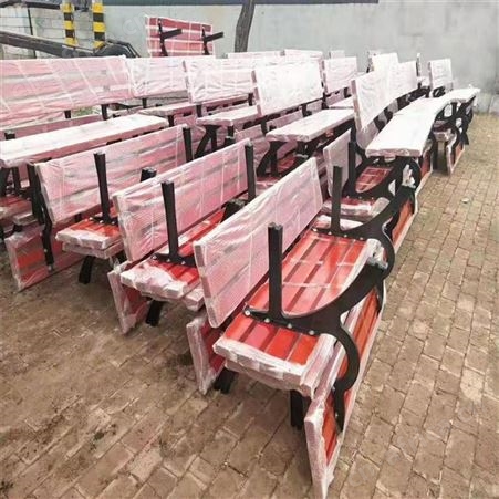 华丽体育园林广场铸铁脚长凳子室外木椅公园椅厂家户外休闲长椅防腐木条椅