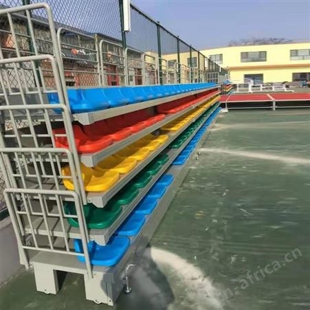 华丽体育电动伸缩看台座椅室内外体育馆折叠活动座椅剧院移动阶梯观众坐席