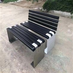 四川公园长条椅 塑木铁艺靠椅 支持定制